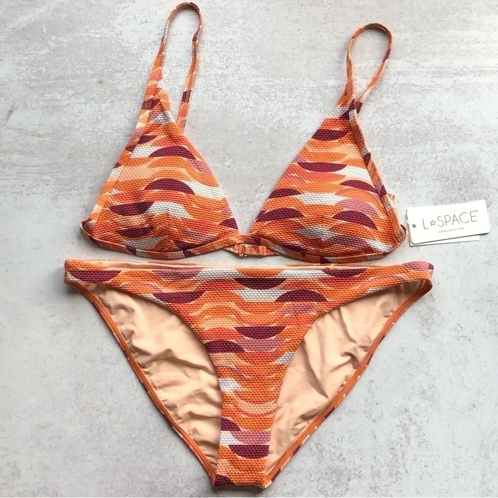 L Space Millie Top And Camacho Bottom Full Bikini Size XL
